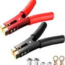 Goupchn Heavy Duty Crocodile Clamps Pure Copper 1000A Car Battery Charger Clamps 2PCS Power Replacement Battery Alligator Clips Jumper Cable Clamps Welder Clips for Car Automotive Vehicle Boat