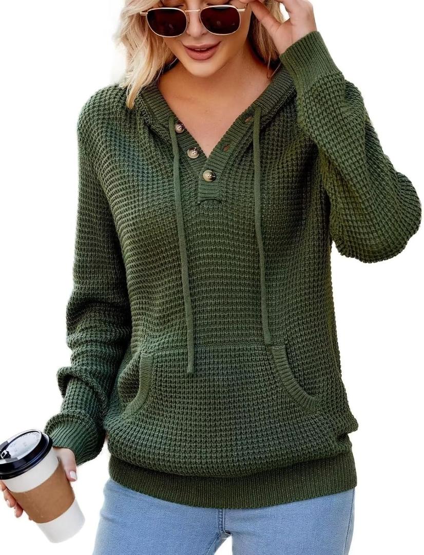 VIMPUNEC 2025 Fall Womens Hoodies Oversized Casual Fashion Sweaters Long Sleeve V Neck Knit Pullover Tops (Medium) VIMPUNEC 2025 Fall Womens Hoodies Oversized Casual Fashion Sweaters Long Sleeve V Neck Knit Pullover Tops (Medium)