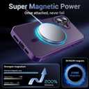 Newfuture Designed for iPhone 16 Case with Magnetic [13 FT Military Drop Protection] [Compatible with Magsafe] Slim Translucent Matte Shockproof with Anti-Fingerprint Phone Case, Deep Purple