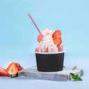 WUWEOT 120 Pack Paper Ice Cream Cups, 8 Oz Disposa Dessert Bowls, Party Supplies Treat Cups Food Cup for Hot and Cold Food, Soup, Sundae, Frozen Yogurt