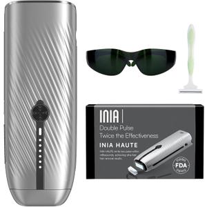 INIA Laser Hair Removal for Women and Men, IPL Hair Removal Device with Ice-Cooling, Double Effectiveness & 5 Flashes per Second for Long-Lasting and Nearly Painless Results