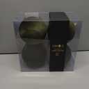 4PCS Green Velvet Christmas Ornaments Set  6 Inch Large Flocked Shatterproof Baubles for Xmas Tree Decoration, Hanging Ornaments for Holiday & Home Dcor (Green, 6 Inch / 15 cm)