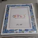 GIFTME 5 Picture Frame 8x10 Mother of Pearl,Tabletop or Wall Hanging Beach 8x10 Photo Frame for Anniversary,Mother's Day,Birthday,Wedding or Christmas(Blue Grey,1pc)