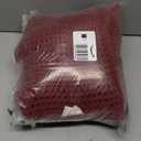 AMOAMI Waffle Bath-Mat, Absorbent Bath Mats for Bathroom Non Slip, Machine Washable Bathroom Rugs with Tassels Ultra Soft Boho Bath Rugs for Floor 2'x6'(24"x72") Red