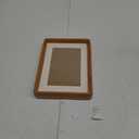 3x4 Picture Frame with 2x3 Mat - Solid Teak Wood small Cute Frame, Wall & Tabletop Display for Family Photos & Wedding Dcor (3x4,Teak)