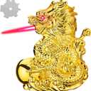 Torch Lighter, Dragon-Shaped Butane Lighter, Gold, Retro Style, Zinc Material, Adjustable Flame, Refillable, Wind-Resistant