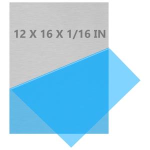 6061 T651 Aluminum Sheet Metal 12 x 16 x 1/16 (0.06) Inch Plain Thin Aluminum Plate Covered with Protective Film, Heat Treatable Rectangle 1.5MM Aluminum Metal Plate for Industrial, Crafting