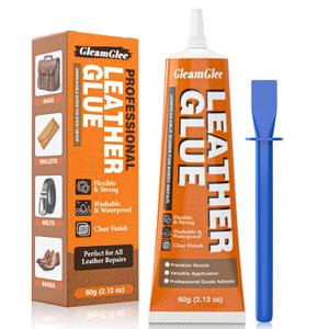Leather Glue Clear 60ml  Heavy Duty, Flexible & Waterproof Leather Repair Adhesive for Shoes, Jackets, Handbags, Purses, Sofa, Furniture & Car Seats