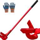 Moosefield 45" Pallet Buster Fully-Welded Steel Handle Pallet Pry Tool Heavy Duty Deck Board Removal Tool, Pallet Pry Bar Deck Floor Wrecking Demolition Efficient and Labor Saving Wood Board Recycle