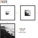 Upsimples 18x18 Picture Frame with 8x8 5x5 Double Mat, Black