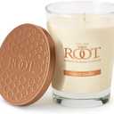 Root Candles Honeycomb Veriglass Scented Beeswax Blend Candle, French vanilla Large