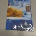 Santa Christmas Banner 79x18 Inch Winter Cottage and Tree Backdrop with Snowman Bear and Lights for Holiday Party Wall Decor Outdoor Fence Indoor Kids Photo Background