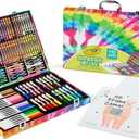 Crayola Inspiration Art Case Coloring Set - Tie-Dye (140ct), Essential Easter Basket Stuffers, Art Supplies Set For Kids, Travel Drawing Kit, Gift for Girls & Boys, Ages 5+ [Amazon Exclusive]