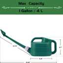 Plastic Watering Can for Indoor & Outdoor Plants 1 Gallon/4-Liter, Ebristar Watering Pot for Garden Flower with Long Spout and Removable 360 Degree Rotation Sprinkler Head - Dark Green
