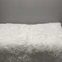 Maxsoft Fluffy Shag Bedroom Rug, Non-Slip Fluffy 4x6 Rug White Area Rugs for Living Room Nursery Bedside, Fuzzy Plush Dorm Rug for Girls Kids, Furry Carpet for Indoor Modern Soft Home Decor