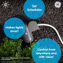 GE Cync Smart Plug, Outdoor Bluetooth and Wi-Fi Outlet Socket, Weather Resistant Plug, Works with Alexa and Google, Black (1 Pack)