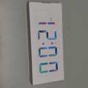 Alampan 12" Large Digital Wall Clock with Remote Control, USB Powered, Corded RGB LED Clock with Full Screen Display, Big Numbers, for Classroom, Living Room, Elderly, Wall Mounted, DST, KSJ-01, Black