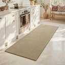 RESARE 100% Jute Runner Rugs for Kitchen, 17"x60" Kitchen Mats for Floor, Woven Kitchen Rugs Non Slip, Farmhouse Kitchen Sink Floor Mats, Pet Mat for Hallways, Entryway, Laundry, Office