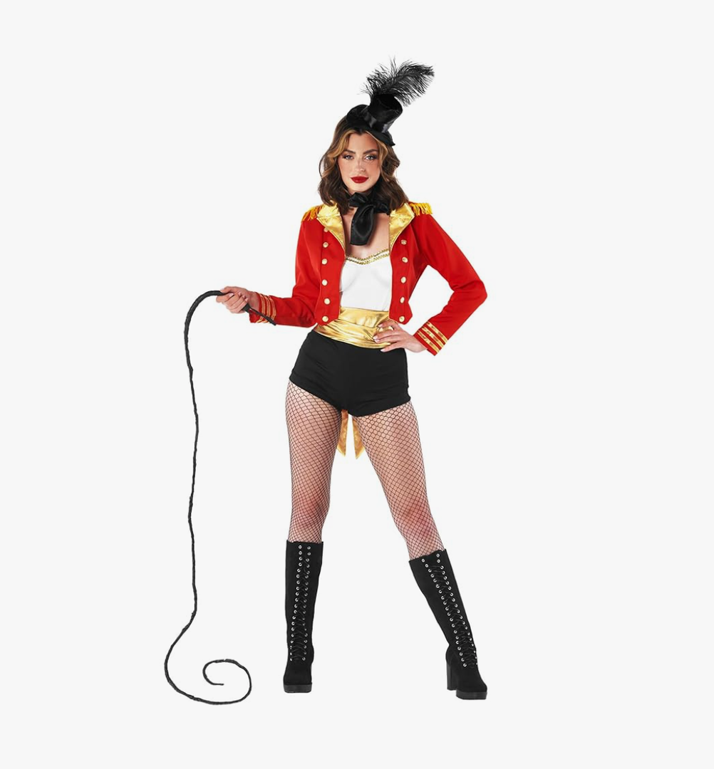 fun shack Womens Circus Ringmaster Costume, Lion Tamer Outfit for Women, Ringmaster Dress for Themed Parties Small