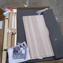 Upholstered Daybed with Two Drawers and 2-Tier Storage Shelf, Twin Size Day Bed with USB & LED Light for Bedroom Apartment, Dark Grey