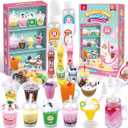 20 PCS Miniature Drink Marker Kit, Miniature Food Toys, Kitchen Pretend Food DIY Crafts Kits for Kids Ages 8-12, Girls Gift for Christmas, Birthday, Collectors, Resin Play, NOT Edible