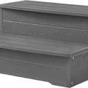 25 Inch Hot Tub Stairs, Spa Steps - Heavy-Duty Pool Steps for Hot Tubs, Spas, & Pools for Easy Access,Durable Weather-Resistant Indoor/Outdoor Use (Gray)