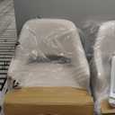 MALOL Wooden Dining Chairs Set of 6, Modern Fabric Upholstered Dining Room Chair, Kitchen Side Chairs, Farmhouse Dinner Chair with Open Back for Kitchen, Beige