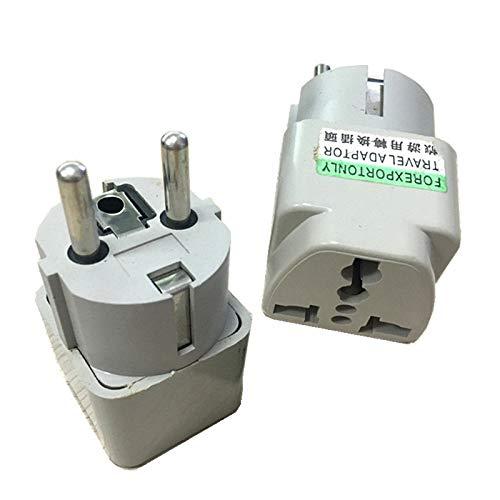 Pack of 2 Grounded Adapter Plug for Continental Europe