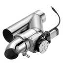 Sineside Electric Exhaust Cutout 3.0 Inch with Elbow Muffler Exhaust Valve Kit with One Controller Remote Kit