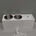 Wall Mount Hair Tool Organizer, Acrylic Hair Dryer Holder with 2 Stainless Steel Cup, for Hair Straighteners, Flat Iron, Curling Wand, Blow Dryer (16 inch)