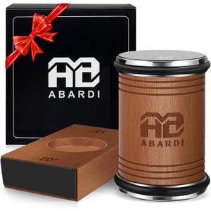 Abardi Rolling Knife Sharpener, Knife Sharpening with Diamonds Made Easy, Knife Sharpeners Kit with 15 & 20 Degree Magnetic Angle, Kitchen Gadgets Birthday Gifts for Men Dad Husband Fathers (Walnut)