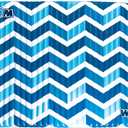 WOW Sports Inflatable Water Walkway Mat - Blue Chevron - 10 x 6 ft - Connects to Boats & Other Mats - For Kids & Adults, Standard
