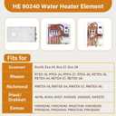 HE 90240 Heating Element Tankless Water Heater Element Replacement Parts for Ecosmart ECO 18 ECO 24 ECO 27 ECO 36, 9KW 240V Heating Element for Rheem RTEX-18 RTEX-24 RTEX-27