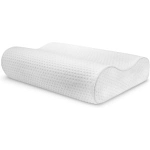 SensorPEDIC Luxury Extraordinaire Contour Oversized Memory Foam Pillow with Ventilated ICOOL Technology, White