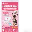 Pet Soft Disposable Dog Diapers - Female Dog Diapers with Adjustable Foam Tail Hole, Ultra Protection Puppy & Cat Diapers Wetness Indicator for Dogs in Heat or Incontinence,20pcs (XS,Red)