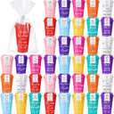 LemonRoad 80 Sets Christian Gifts Bulk 16oz Reusable Bible Verse Coffee Cups with Lids Cards and Gift Bags Inspirational Religious Gifts for Church Party (Bright Color)