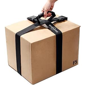 ECOSHIRE Box Carrying Strap with Handle, Handheld Belt for Safely Moving and Lifting Heavy Boxes, Adjustable Belt, Cross Style Carry Straps, Suitable for Groceries, Luggage(74.8 inch)