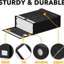 SpaceAid 5 Pack Bed Sheet Organizers and Storage, Foldable Sheet Organizer for Linen Closet, Sheets Set Folder Keeper with Window XL (Queen & King Size) Organizing Bedding Container, Black