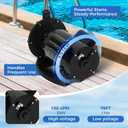 Upgraded 1HP Pool Booster Pump, Anti-Leak PB4-60 Replacement for Polaris 180-480, Dual Capacitor & 1600GPM Flow, 115V/230V Dual Voltage