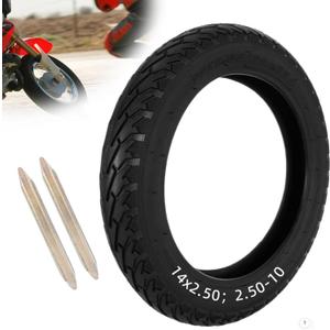 14X2.50 Bike Tire, 2.50-10 Tire for Bicicleta Jetson Kids Bike and Motorcycle Uses 10 inch Hub, Replacement 14 inch Street Bike Tire