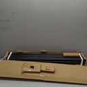 KAMANINA Double Curtain Rod for Windows 140 to 195 Inches (12-16 Feet), 1 Inch Heavy Duty Black Curtain Pole, Adjustable Double Rods with End Caps