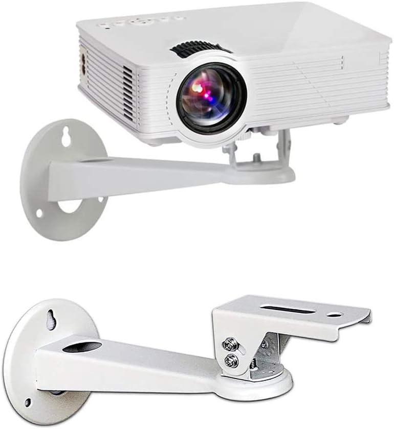 Drsn Mini Projector Wall Mount/Projector Hanger/CCTV Security Camera Housing Mounting Bracket(White) - for CCTV/Camera/Projector/Webcam - with Load 11 lbs Length 7.8 inch - Rotation 360 (White)