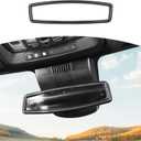 for Silverado Rearview Mirror Trim Cover Fit for Chevy Silverado 2022-Present Black Carbon Fiber Interior Accessories 1pc (Gray)