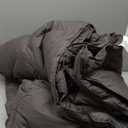 L LOVSOUL Goose Feather Down Fiber Comforter King Size, 100% Organic Cotton Fabric Duvet Insert,1200TC,750+Fill Power, Hotel Collection, All Season Grey Bedding Comforters with 8 Tabs