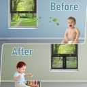 BAFLOTEX Adjustable Window Screens Expandable 2 Ways Expandable Window Screen 10"Height*14"-24"Width with Black Frame for House Windows 2 Pack of Small Screens