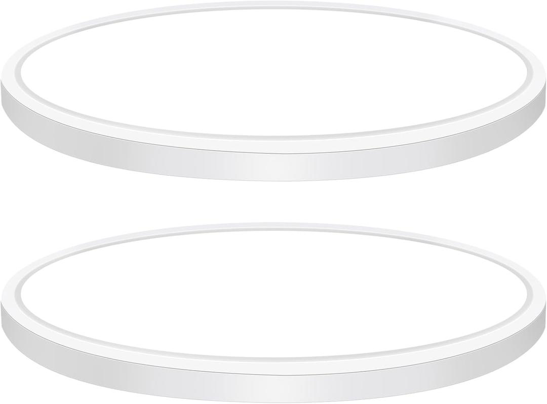 Brightever 12 Inch 2 Pack LED Flush Mount Ceiling Light Fixture, 5000K Daylight White 3200LM Round LED Ceiling Lights, 240W Equivalent, 0.67 Inch Thickness Light Fixtures Ceiling Mount, Non-Dimmable