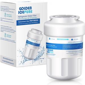 GOLDEN ICEPURE Refrigerator Water Filter Replacement for GE SmartWater MWFA, 1PACK, GWF, GWFA, RWF0600A, FMG-1, WFC1201, GSE25GSHECSS, PC75009, 197D6321P006, Kenmore 9991, PC83879, GSL25JFTABS