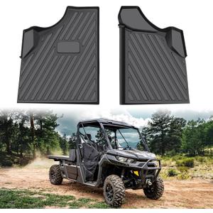 TPE Floor Mats for Defender, Front Row Floor Liners Compatible with Can Am Defender/Defender Max HD5/ HD8/ HD10 2016-2025 Accessories All Weather Protection Black Slush Liners