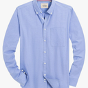 2pcs Alimens & Gentle Mens Solid Oxford Shirt Long Sleeve Dress Shirt Work Casual Button Down Shirts with Pocket, Small