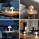 Cordless Table Lamp, Portable LED Desk Lamps, 1800mAh Battery Operated, 3 Color Stepless Dimming Up, for Restaurant, Bedroom, Outdoor Camping, Coffee Shop, Night Light, Rechargeable (White)